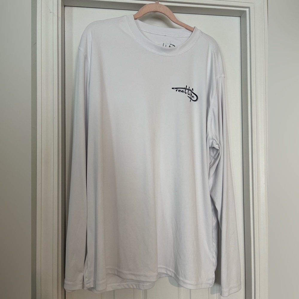 White Long Sleeve Men's Tee by Reel Life